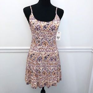 NWT Billabong Floral Paisley Skater Dress
